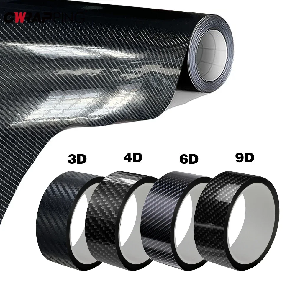 Car 3D 4D 5D 6D 9D Carbon Fiber Film Vinyl Stickers Waterproof Stickers for Auto Console Computer Motorcycle DIY Accessories