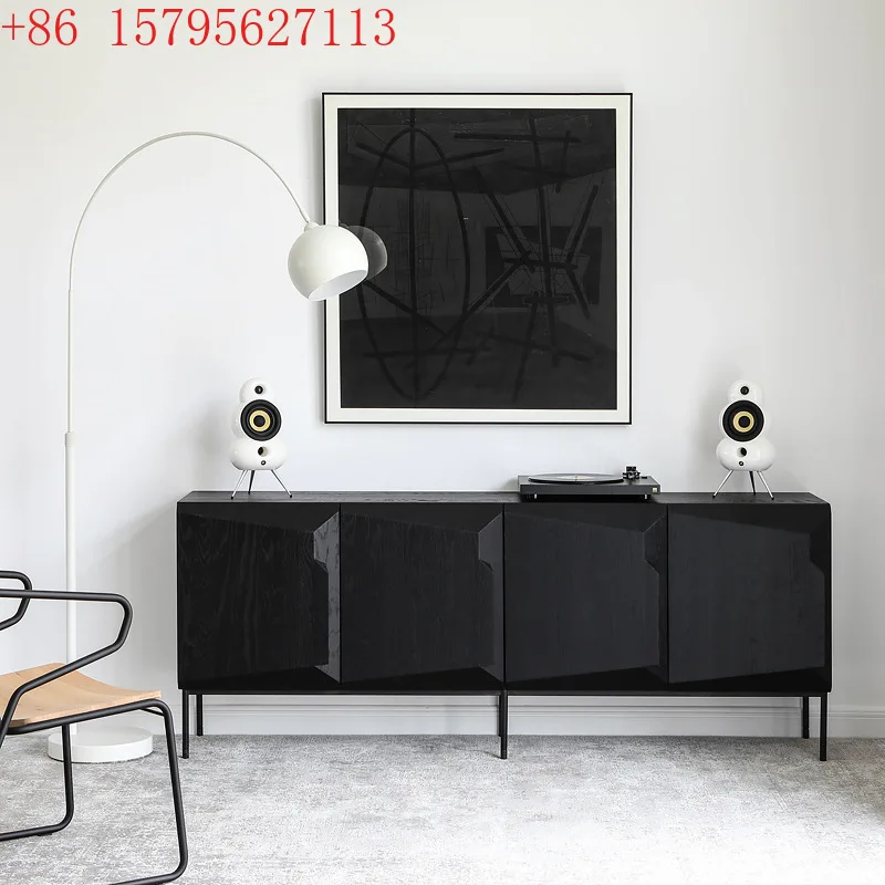 

Solid wood dining side cabinet Italian light luxury living room storage cabinet storage cabinet
