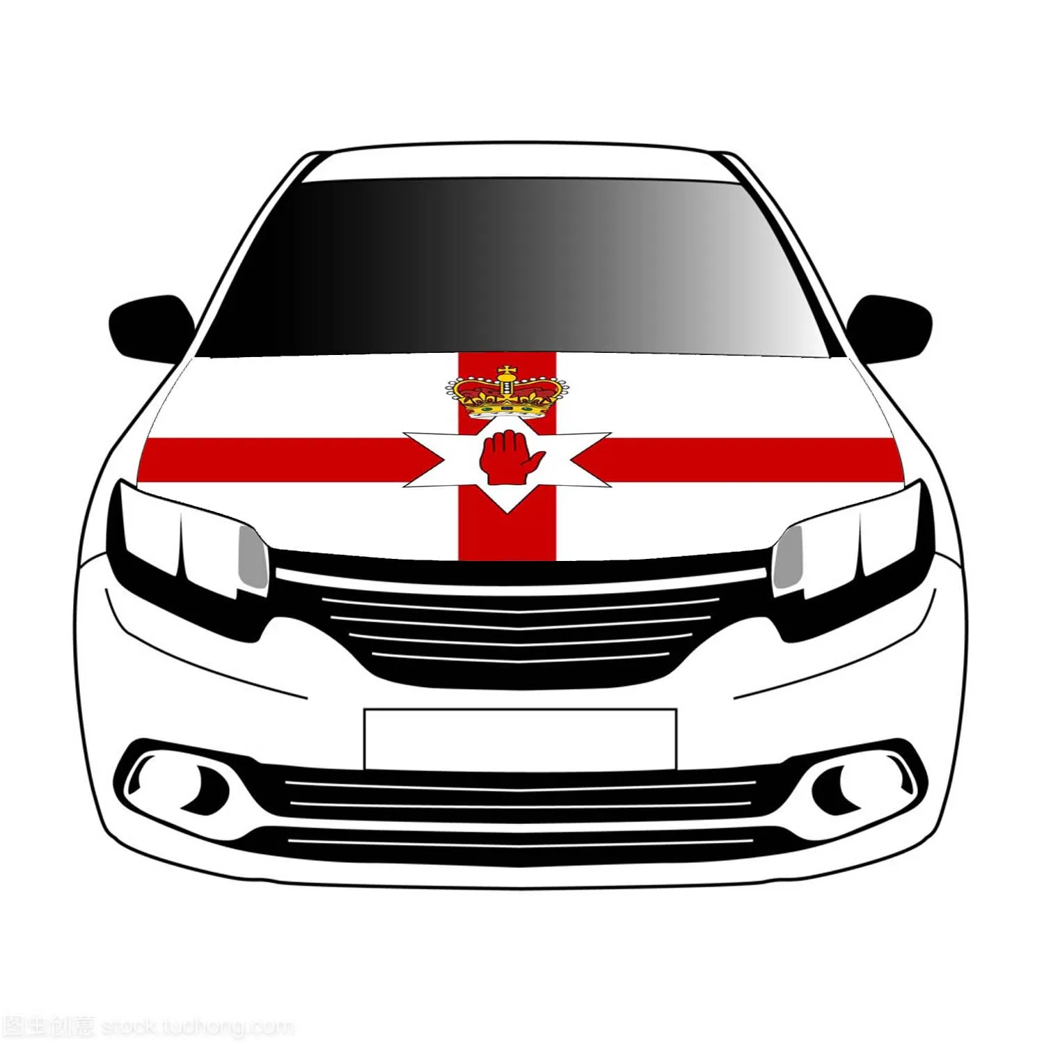 

Ulster Banner flags car Hood cover flags 3.3x5ft/5x7ft 100%polyester,car bonnet banner