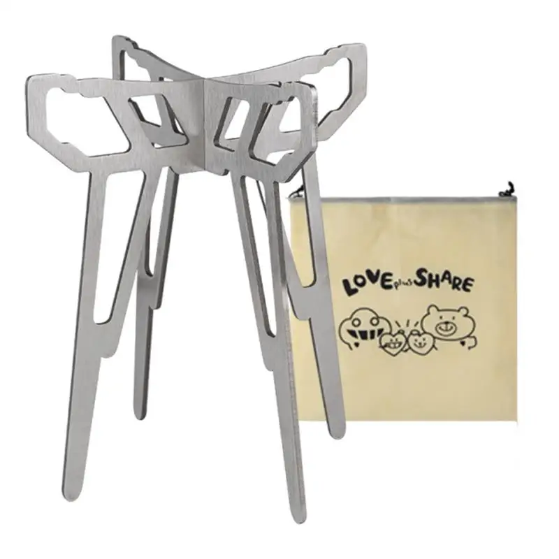

Stove Stand Anti-Slip Stove Holder Portable Kettle Support Stainless Steel Outdoor Gadgets For Daily Use Adventure
