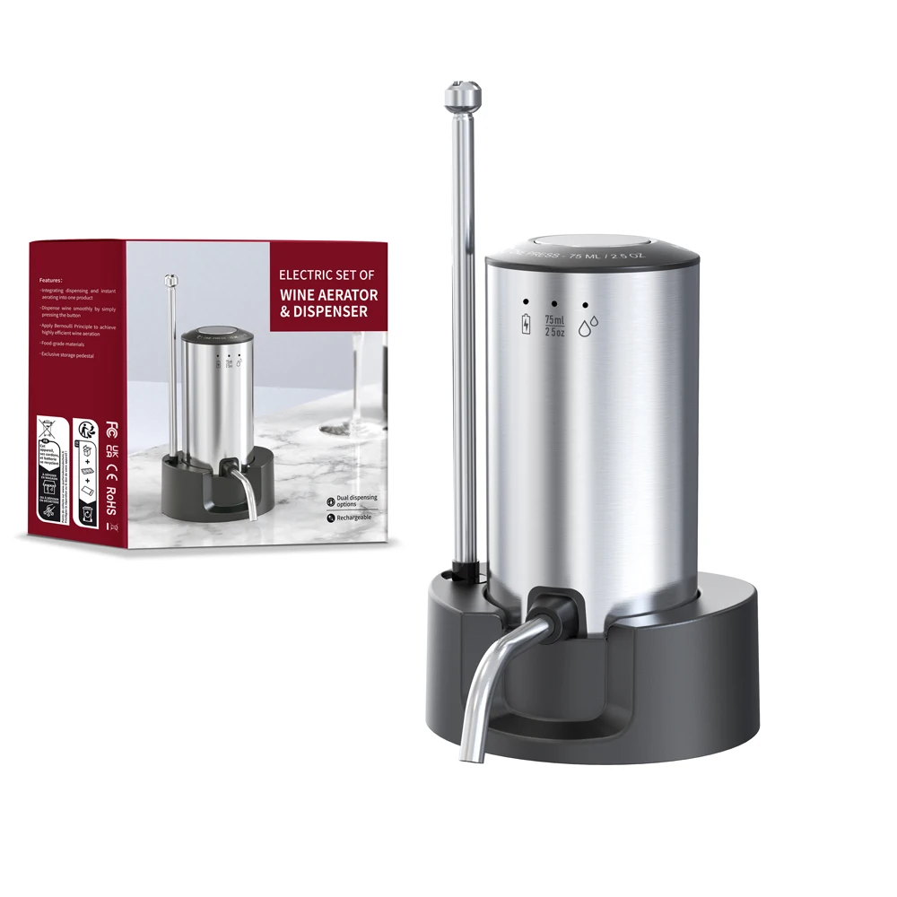 Rechargeable Electric Wine Aerator Dispenser Automatic Wine Decanter Intelligent Electric Wine Dispenser Party Kitchen Tool Gift