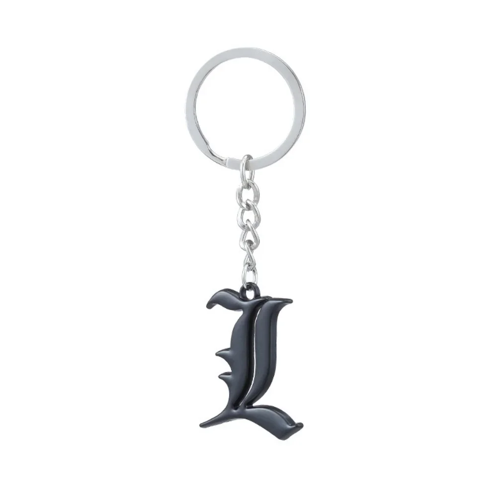 

New Accessories Keyring for Women Men Jewelry Death note keychain Double L Black Notebook Pendant Cosplay Souvenirs Figures