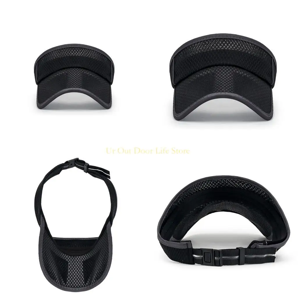 

77UF Breathable Mesh Baseball Hat 11cm Wide Brim Adjustable Sun Hat For Men Women