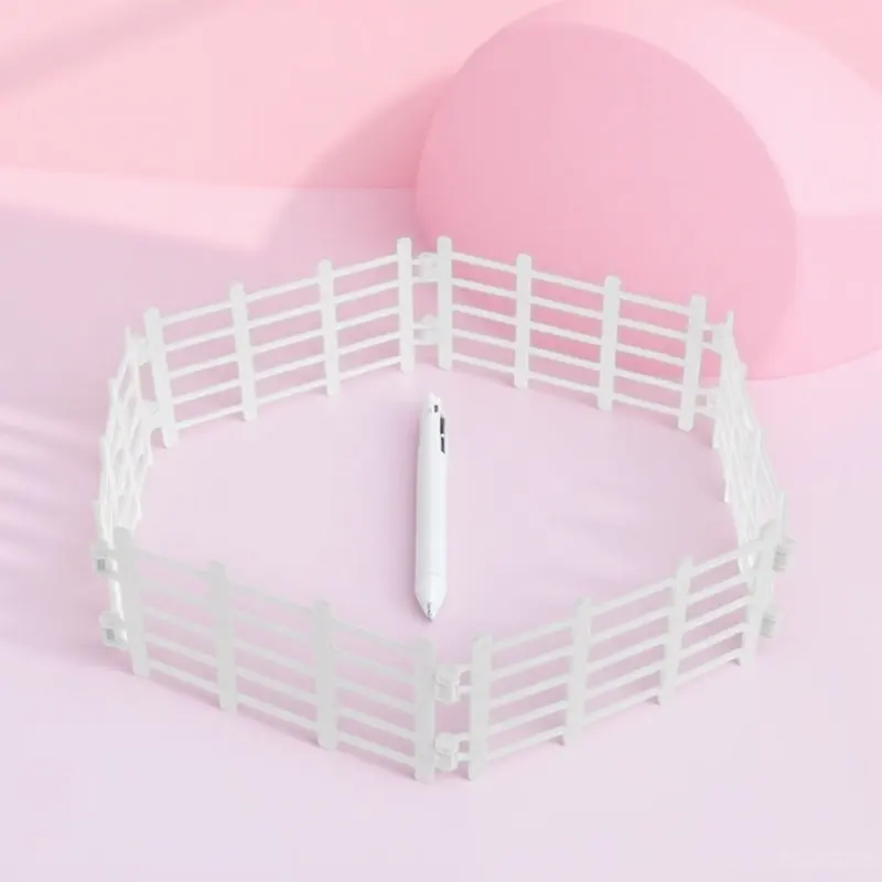 

50Pcs Plastic Mini Fence for Mini House Farm Garden Decoration Simulated Fence Ornament DIY Craft Project Child Educational