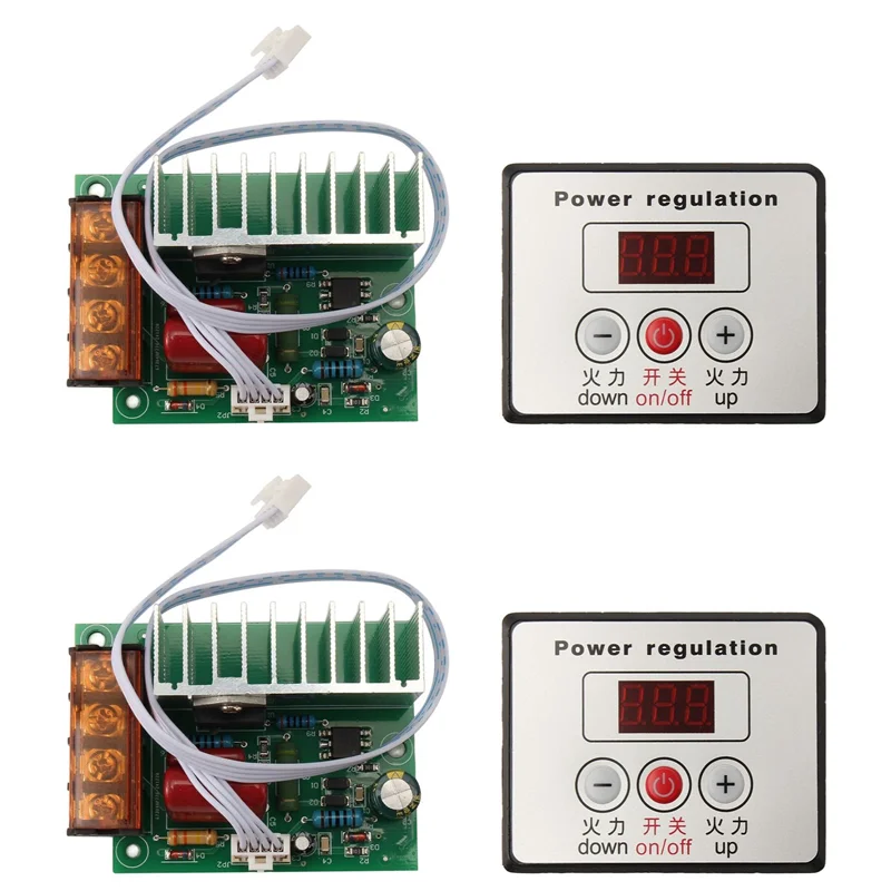

ABFY-2X 4000W AC SCR Voltage Regulator Dimmer Electric Motor Speed Temperature Controller For Water Heater Motors With Switch