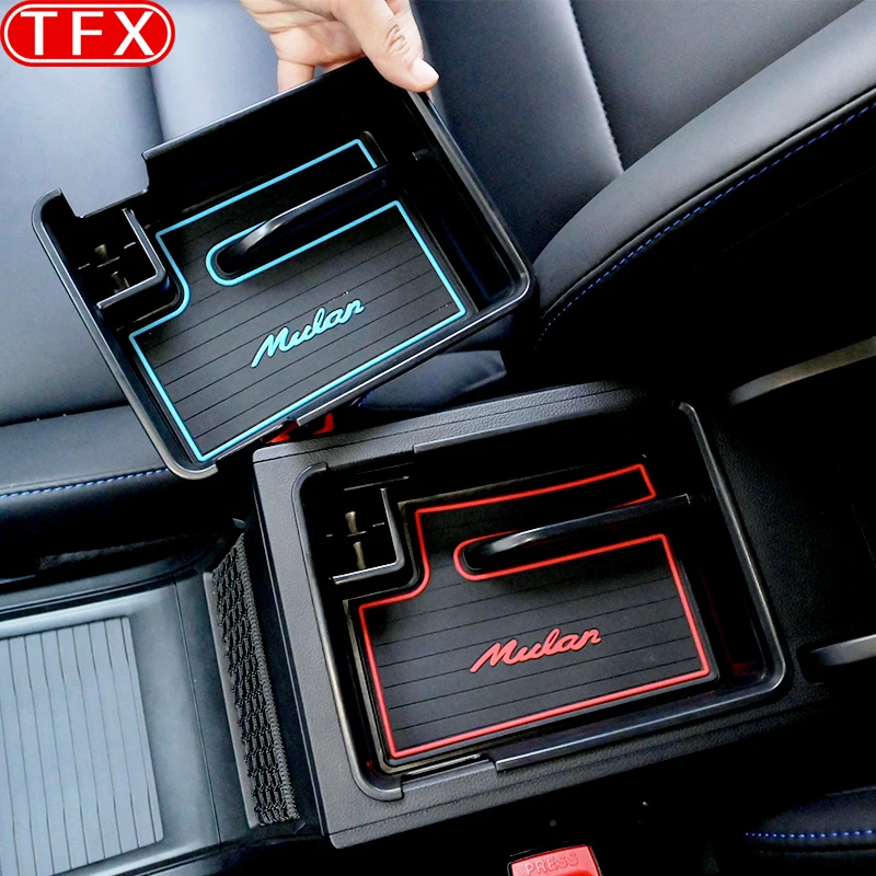 For MG4 2023 MG MULAN EV Car Styling Center Console Organizer Storage Interior Armrest Storage Box Auto Accessories