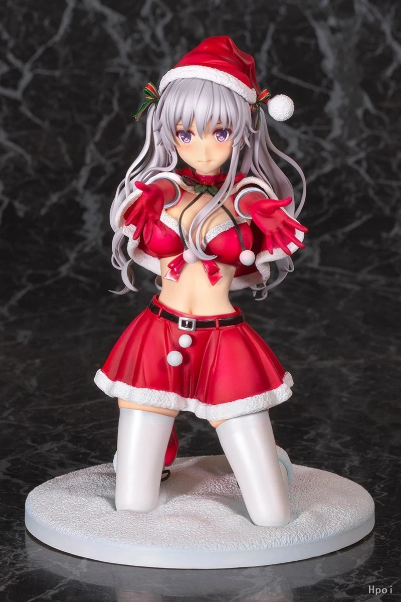 19cm anime hiiragi floco de neve figura flor natal vestir-se modelo brinquedo calcinha misaki kurehito brinquedo boneca figura ação pvc