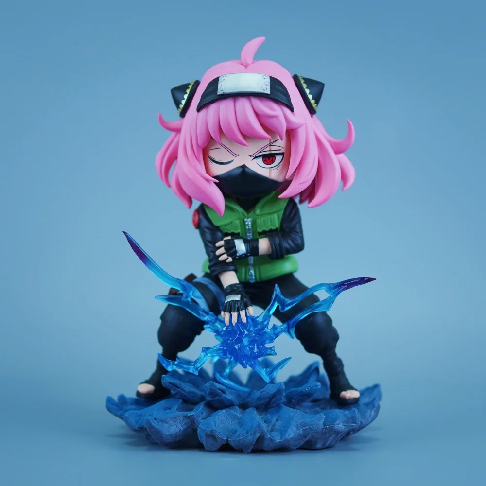 19 سنتيمتر/7.48in أنيمي ناروتو الشكل أنيا مزور تأثيري هاتاكي كاكاشي عمل أرقام بولي كلوريد الفينيل تمثال جمع نموذج اللعب الهدايا