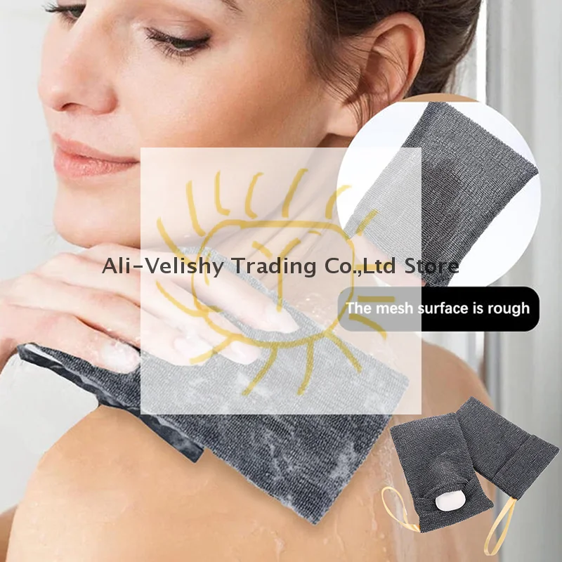 

1/2 шт., пенящаяся сетка для очищения ванны, сумка для мыла, отшелушивающий скруббер для тела, сумка для губок, нейлоновый карман для мыла для ванной комнаты со шнурком