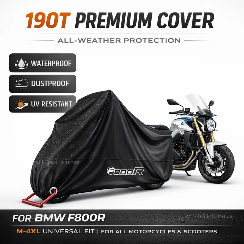 

For BMW F800R F 800R 800 R 2009-2016 2011 2012 2013 2014 190T Motorcycle Cover Waterproof Dustproof UV Protection All Season