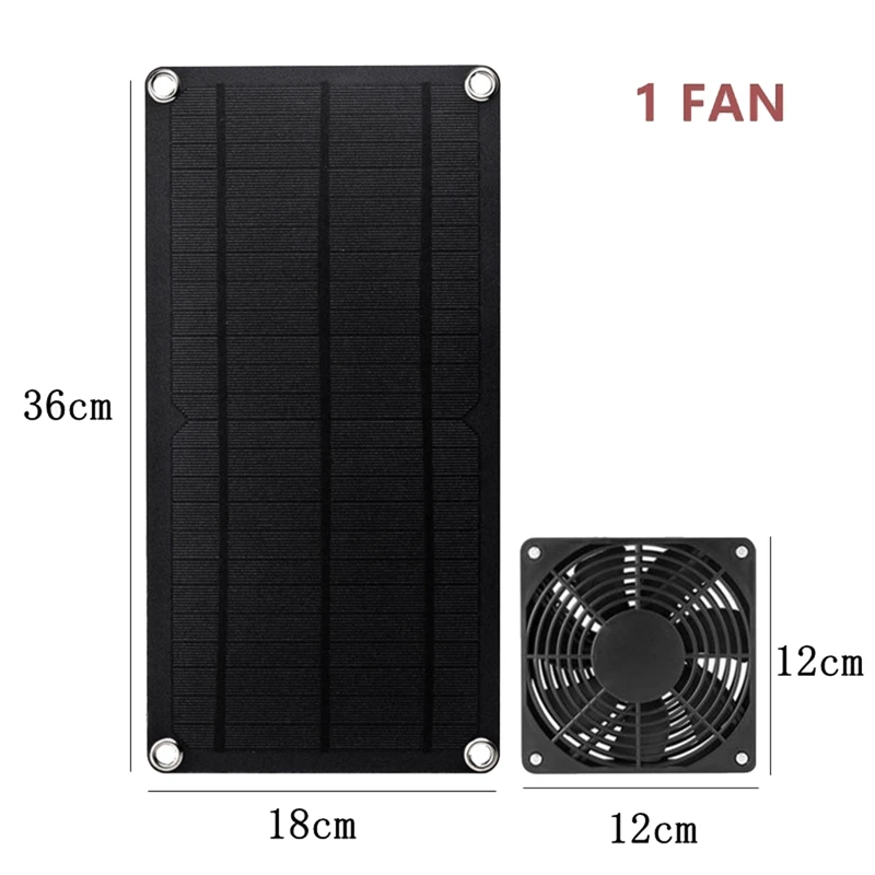 Solar Exhaust Fan Air Extractor Ventilator Solar Panel Powered Dual Fan for Dog Chicken House Greenhouse RV