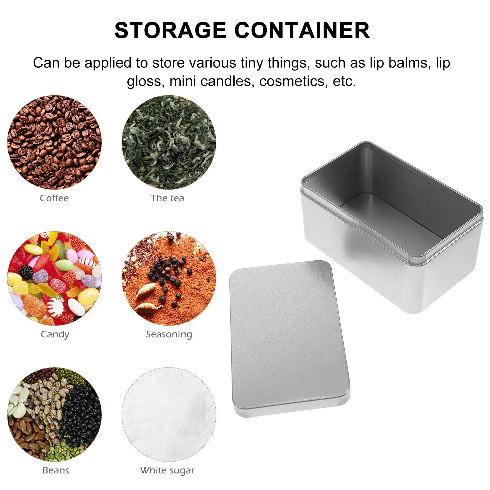 

Tinplate Tea Canister Storage Box Jewelry Jar Miss Snack Boxes for Kids Travel