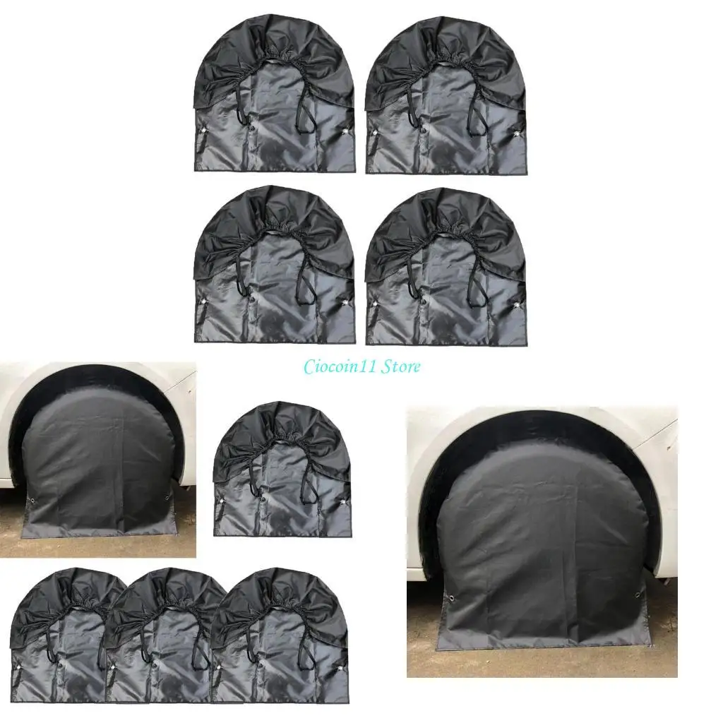 

Y1UB Waterproof Car Tire Cover Storage Bag RV Wheel Protector Black Dust-proof
