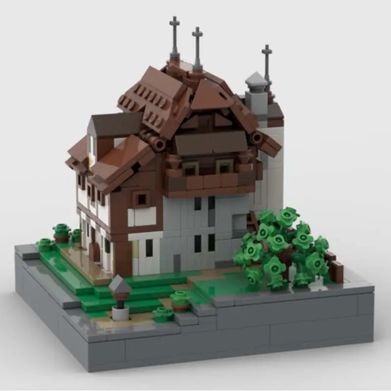 MOC-196977 modulare mittelalter liche Burg Modell heiß verkaufen Architektur Bausteine Experten Bildung Spielzeug Kind Ziegel Geburtstags geschenk