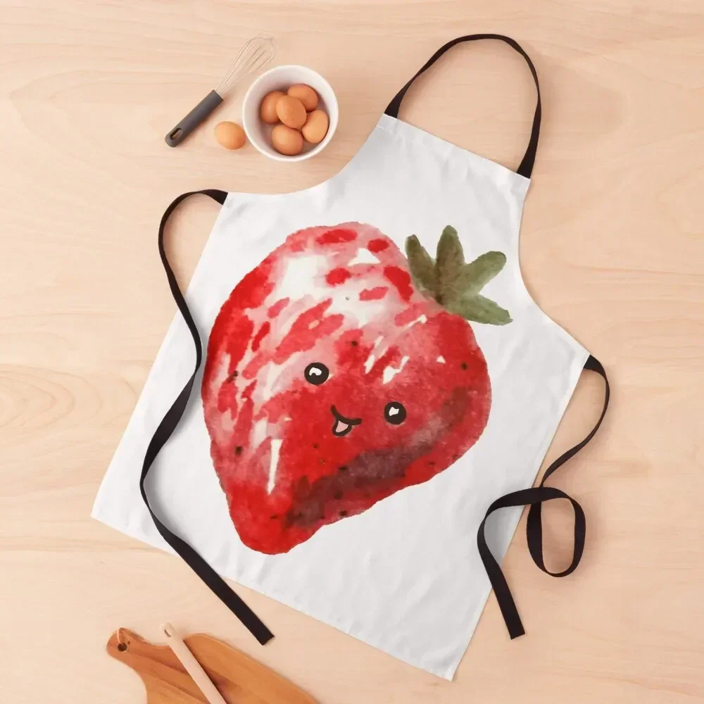 

Happy Strawberry Apron Kitchen Chef Woman Kitchens Apron