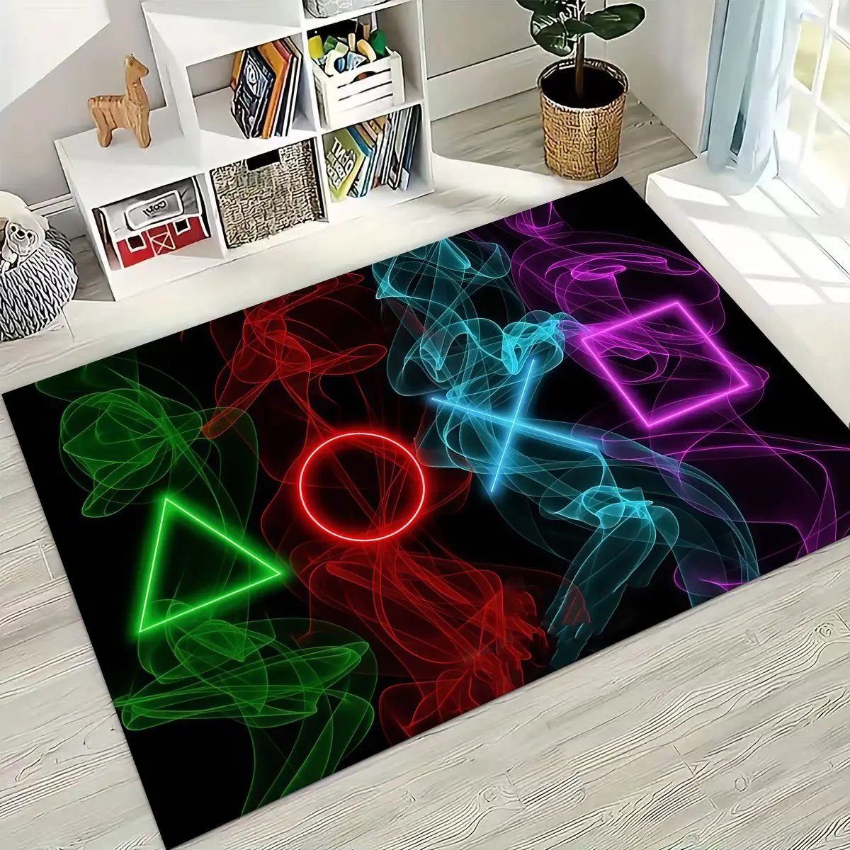 2026 جديد ألعاب منطقة أذرع التحكم في ألعاب الفيديو الكرتون غرفة اللعب البساط لغرفة النوم غرفة المعيشة أريكة المنزل ممسحة ديكور ، طفل عدم الانزلاق الكلمة حصيرة #3