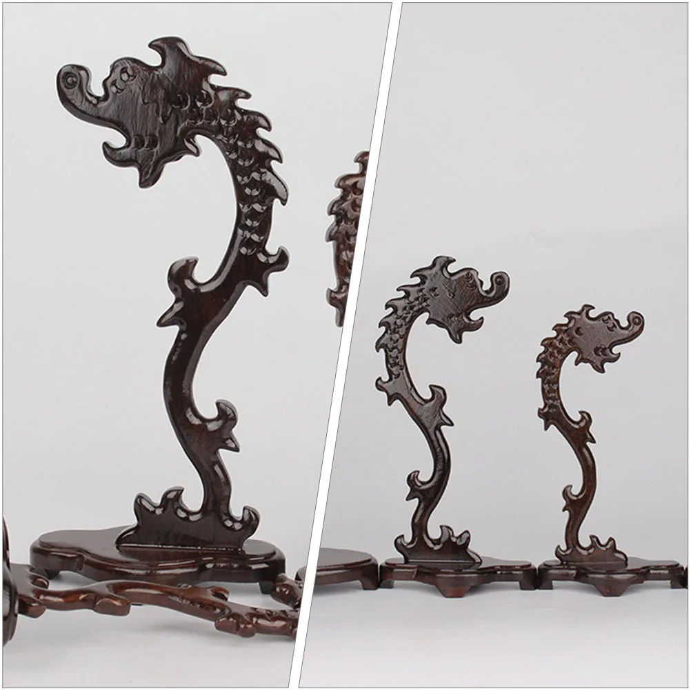 Wooden Jade Ware Holder Elegant Jewelry Display Stand for Home Necklace Bracelet Organizer Wooden Jade Necklace Rack Jewelry