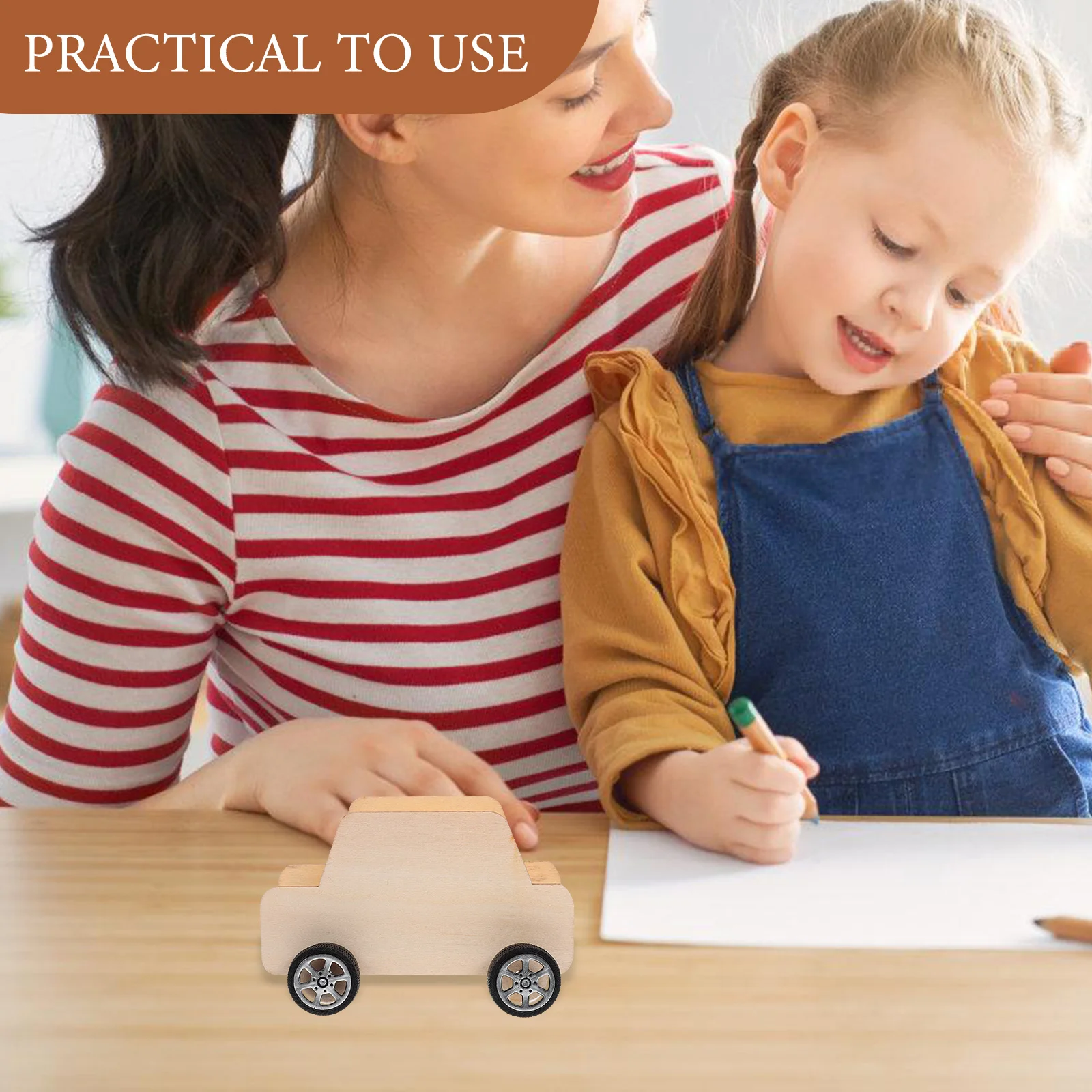 

2pcs Wooden Car Piggy Bank Kids Diy Saving Pot Children'S Eco-Friendly Educational Craft Coin Bank For Kids Creative Gift Wood