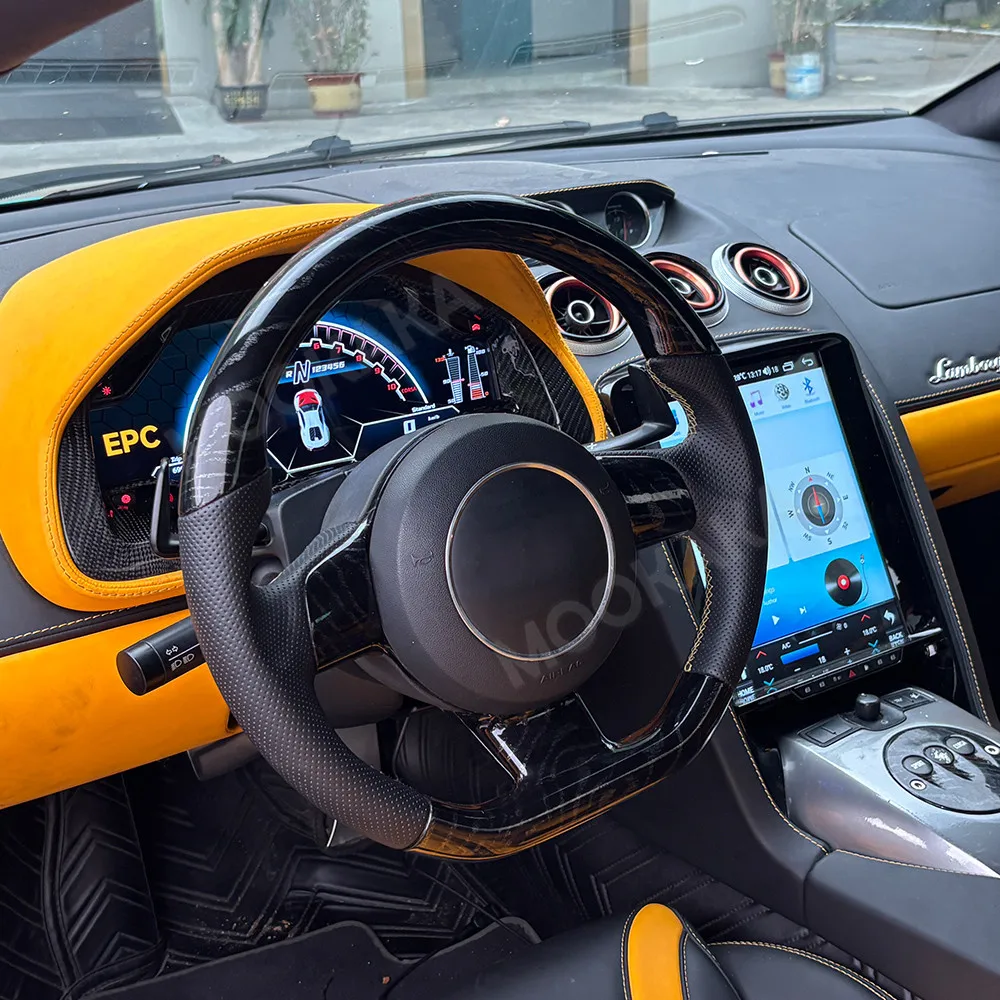 

12.3inch Screen Car Digital Cluster Virtual CockPit For Lamborghini Gallardo 2004 - 2015 LCD Guages Center Speedometer Dashboard