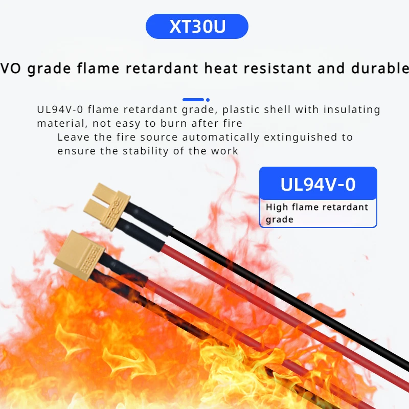 Bateria de lítio masculina e fêmea da tomada, cabo bonde do poder do teste do ajuste, UL3135, XT30, XT60, XT90