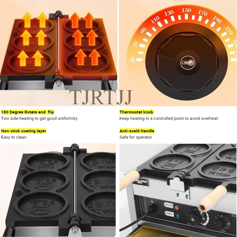 業務用韓国風金貨ワッフルメーカー、ノンスティックコーティング - Waffle Maker Commercial のレビューと価格