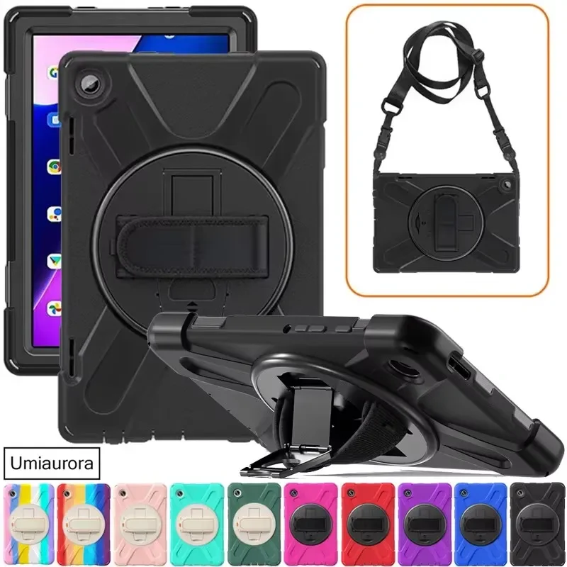 

For Lenovo Tab M10 Plus 10.6 TB128FU TB125FU 3rd 10.1 inch TB328FU X306F Heavy Duty Rugged Tablet Case Stand Shockproof PC Funda