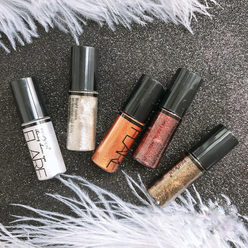 1Pcs Professional Shiny Liquid Eye shadow Eyeliner Cosmetics for Women Pigment Silver Rose Gold Color Glitter Cheap Makeup