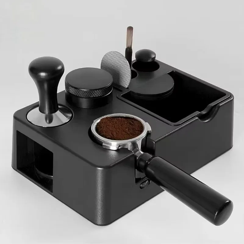 Coffee Portafilter Holder Stand with ABS Base 51-58mm Universal Tamper Storage Rack