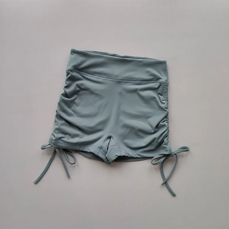 Sommer-Yoga-Shorts für Damen, Fitness-Shorts, atmungsaktive Sportshorts mit Kordelzug, hohe Taille, Lauf- und Radfahrshorts, Workout-Gym-Shorts – Detail 5
