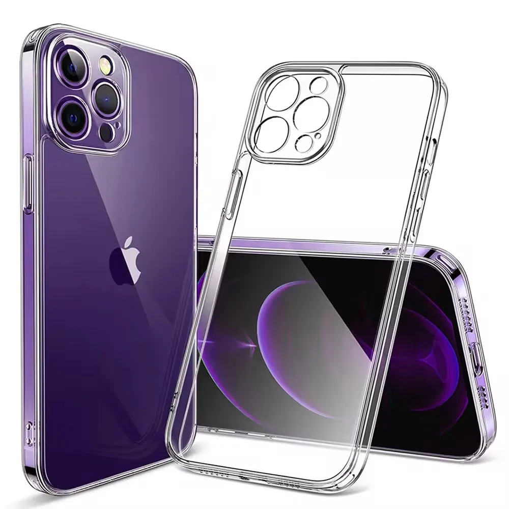 Soft Transparent Clear TPU Phone Case For iPhone 15 14 13 12 11 Pro Max 6 7 8 Plus X Xs Max XR Mini Shockproof Bumper Cover Case