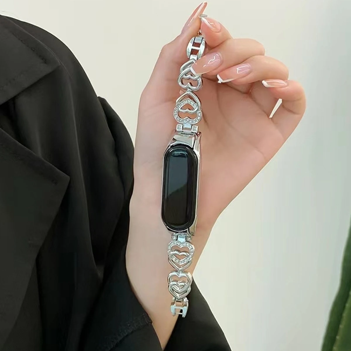 حزام لشاومي مي باند ، سوار ساعة لسوار مي 5 ، 6 ، 4 ، 3 ، 5 ، 6 ، 7 ، سوار معدني ، ميباند ، إكسسوارات ساعة ذكية ، إنز ، حب ، قلب