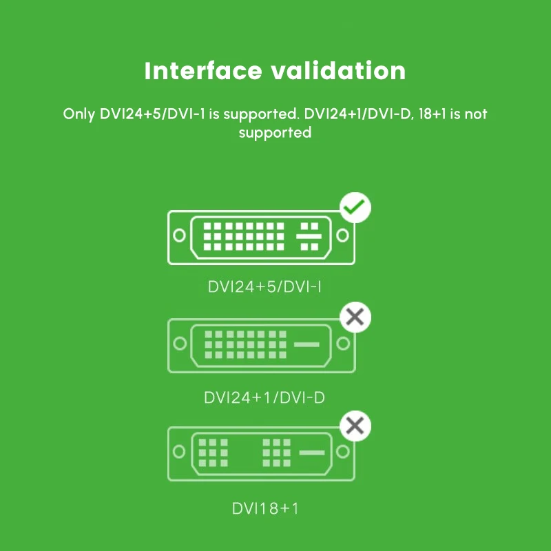 UGREEN DVI to VGA 어댑터 DVI-I 24+5 남성 to VGA HD15 여성 어댑터 컨버터 1080P, 두 개의 모니터 동시 연결