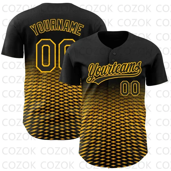 Custom Tartan Pattern Baseball Jersey Men and Women Shirt 3D Printed Shirt Team Shirts Hip Hop Unisex Tops