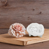 SuitableDIYCandle、Aromatherapy、Realistic Peony Flower Silicone Mold for Soap - Reusable craft molds，Suitable for Valentine's Day