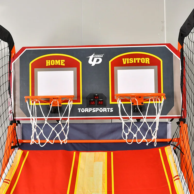 Luxury two-player scoring shooting machine reinforced with a quick assembly folding two-player basketball stand basketball machi