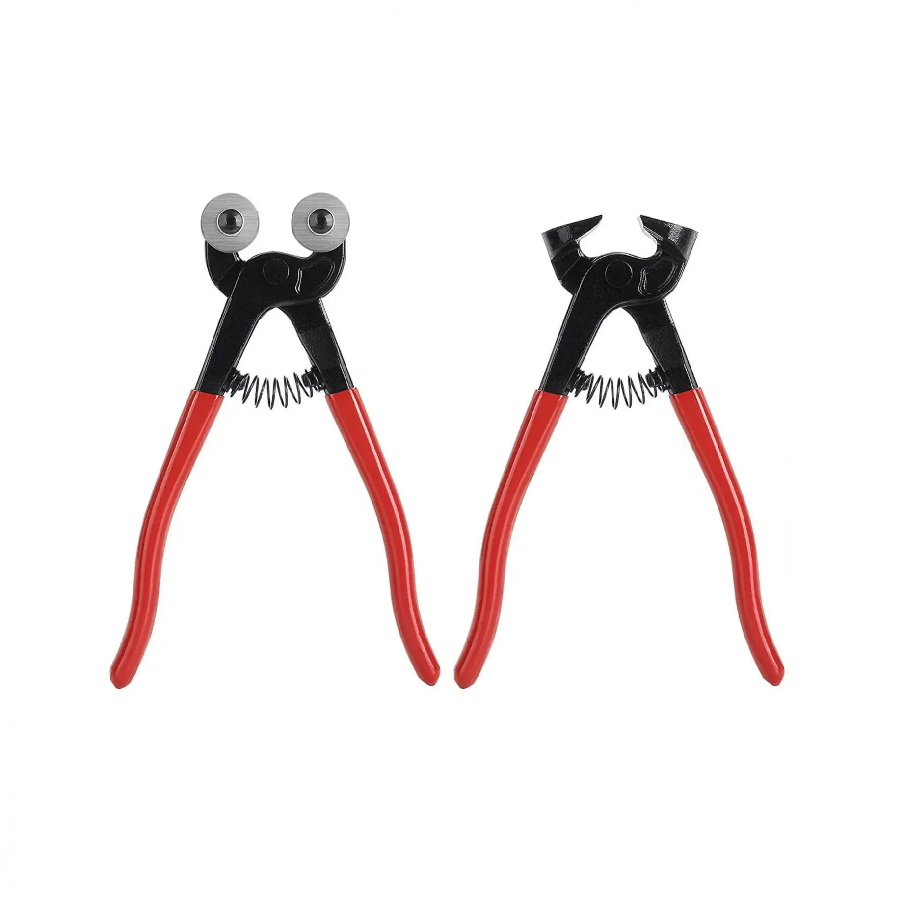 

2pcs Ceramic Tile Glass Cutting Nippers Heavy Duty Soft Grip Handle Cutting Plier Wheel Blades Cutter Pliers Set Hand Tools