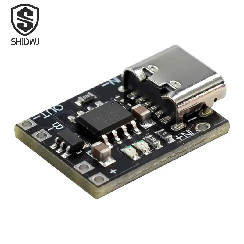 5 Stück TP4057 1A 3,7 V Lithium-Batterie-Lade- und Entladeplatine mit Schutz Typ-C USB C Li-Ionen-Akku-Ladeplatinen