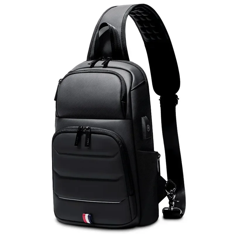 Designer Crossbody Fashion Shoulder USB Charging Sports GYM Messenger Sling Chest Bag Oxford Single Strap Running Men Waterproof