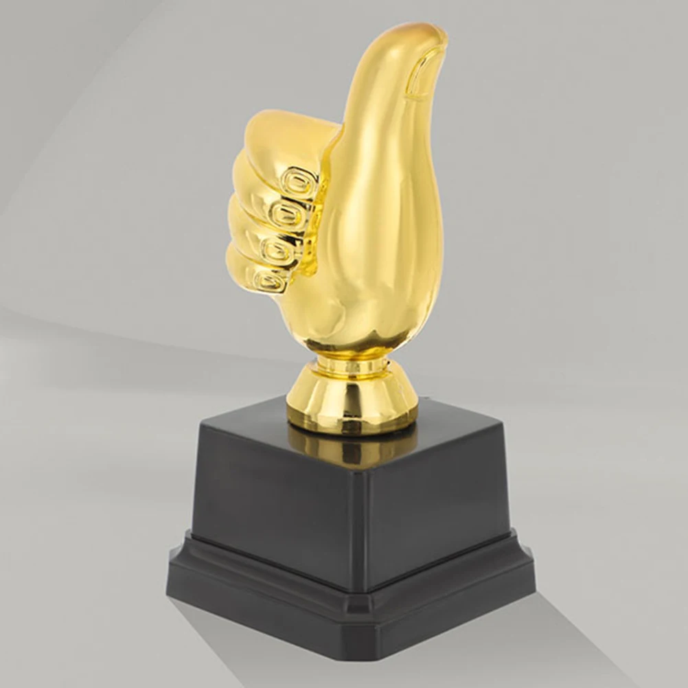 

1pcs Creative Thumbs Up Trophy Award For Competitions Parties Plastic Trophy Decor For Soccer Basketball Dance Student Ceremony