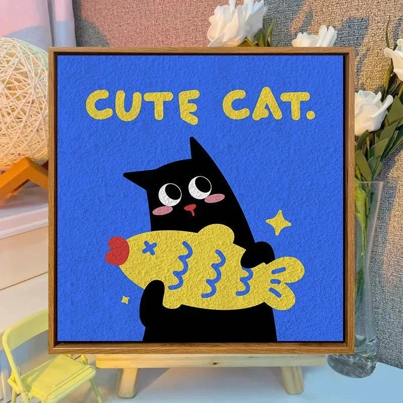 

A6138 Black Cat Mysterious Painting