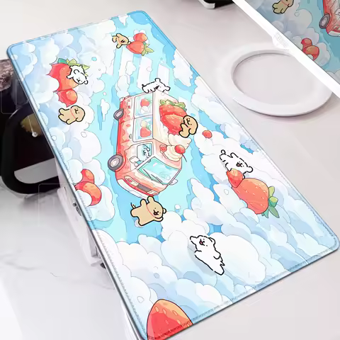 New HD Print Cartoon Line Dog Maltese Puppy Dog Mousepad Large Gaming Mouse Pad LockEdge Thickened PC Computer Keyboard Desk Mat