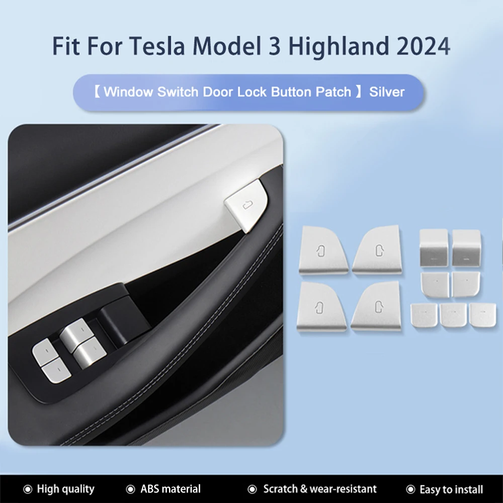 Adesivo interruttore finestra per Tesla Model 3 Highland 2024 maniglia della porta pulsante di sollevamento aperto copertura pannello di