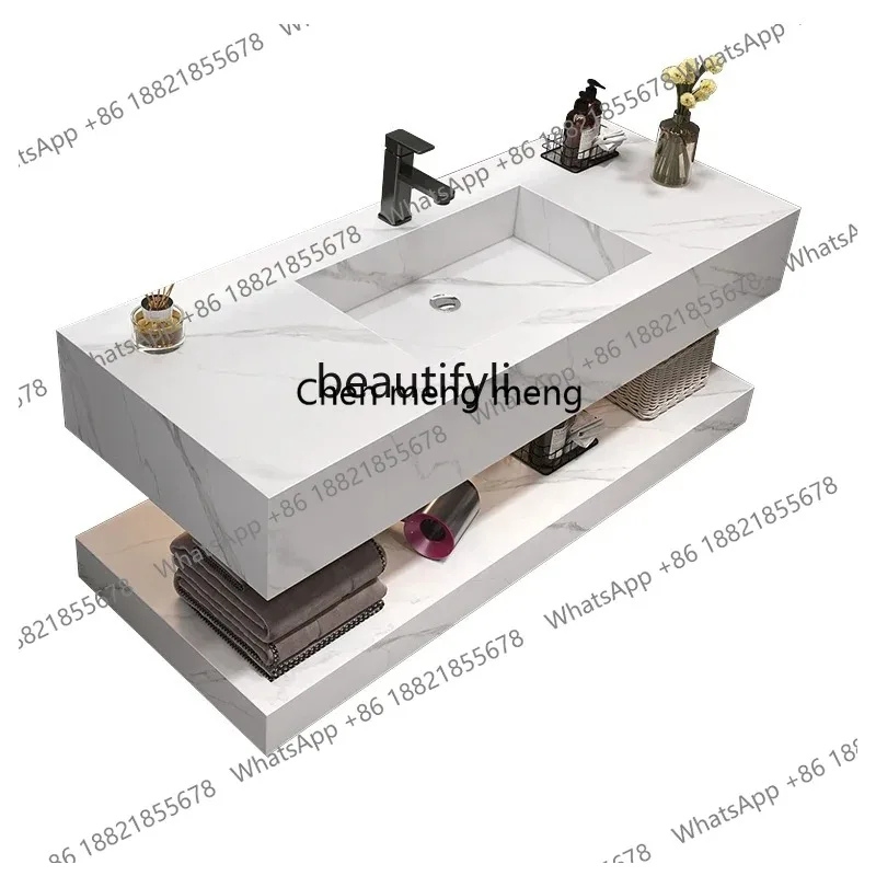 

ss 26 Smart Bathroom Cabinet Stone Plate Whole Washbin Wash Wash Basin Pool Bathroom Cabinet Combination