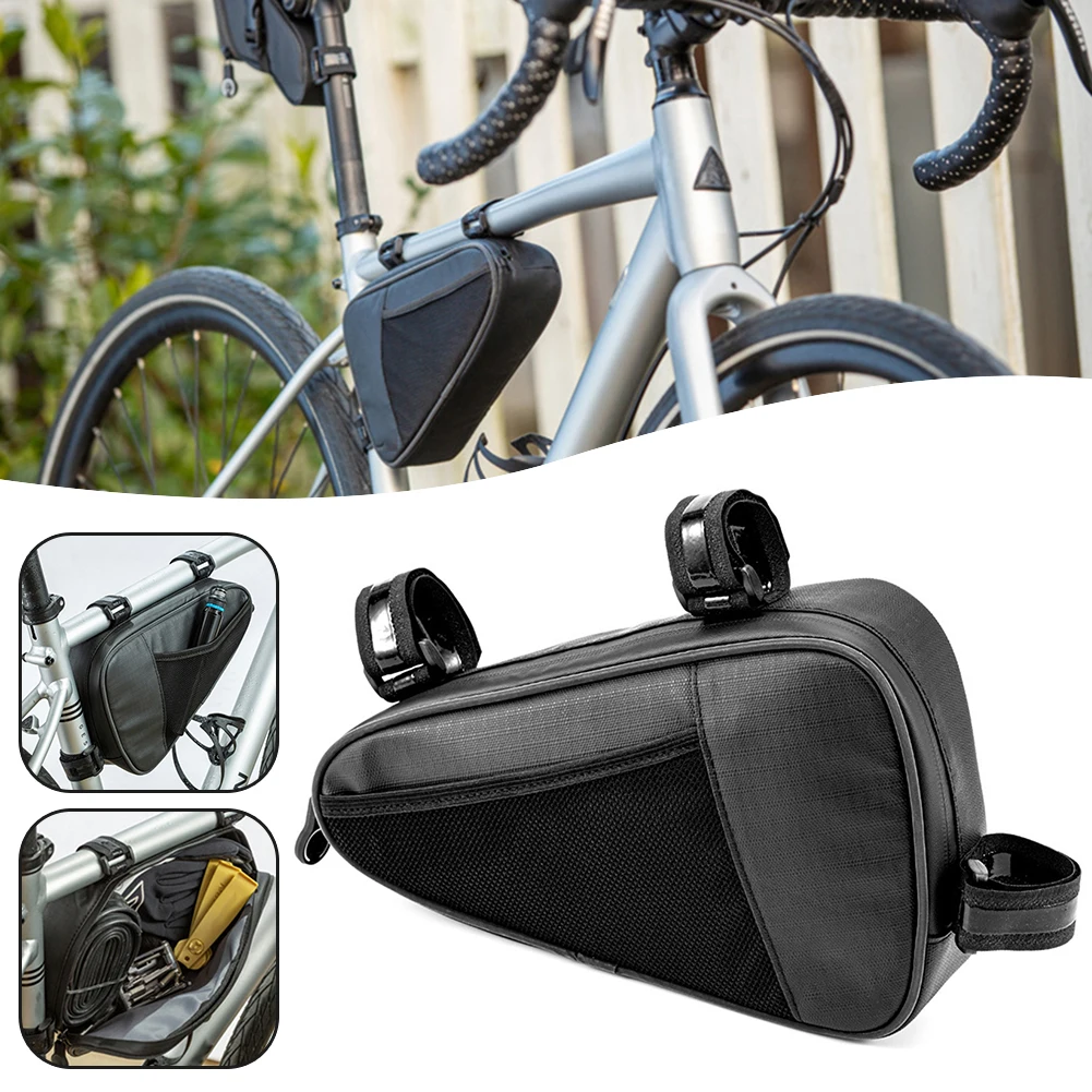 Cycling Pouch For Mountain Road Bike Easy Cleaning Bike Crossbar Bag For Wallet