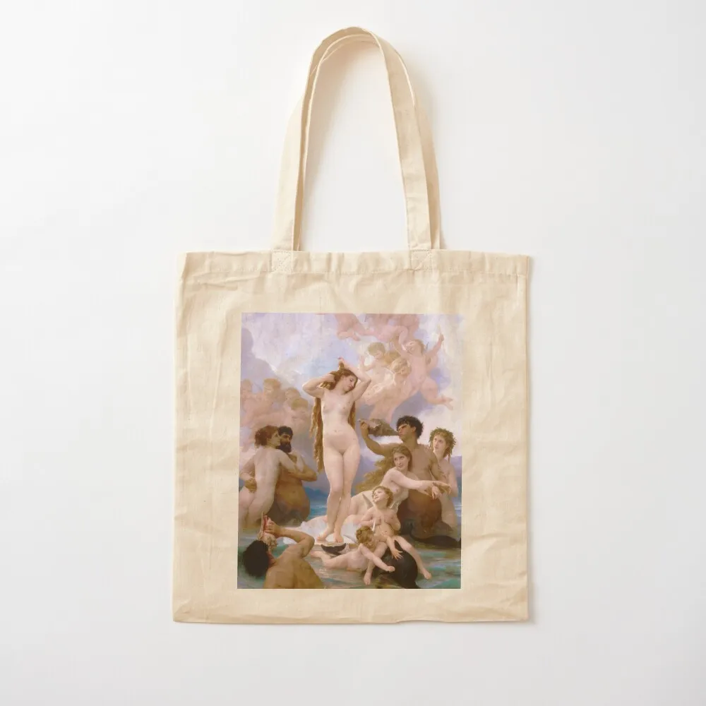 

William-Adolphe Bouguereau - The Birth of Venus (La Naissance de Vénus) (1879) Tote Bag shopper bags Shopper Canvas Tote Bag