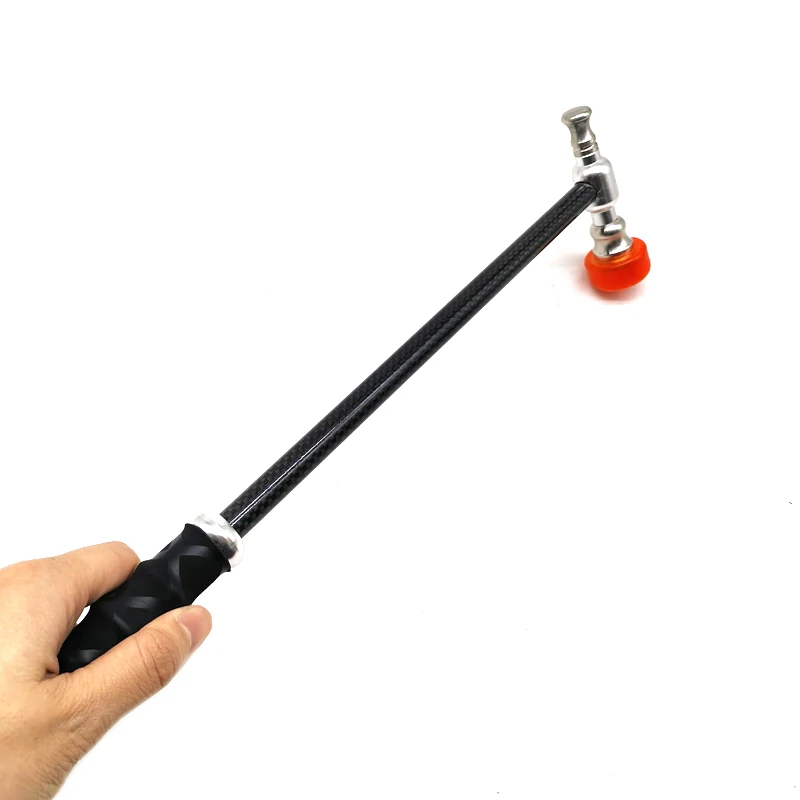 Double Carbon Fiber Knock Down Hammer With Multi Size Tips Paintless Car Hail Dent PDR Repair Tool Kit With Storage Case view 4