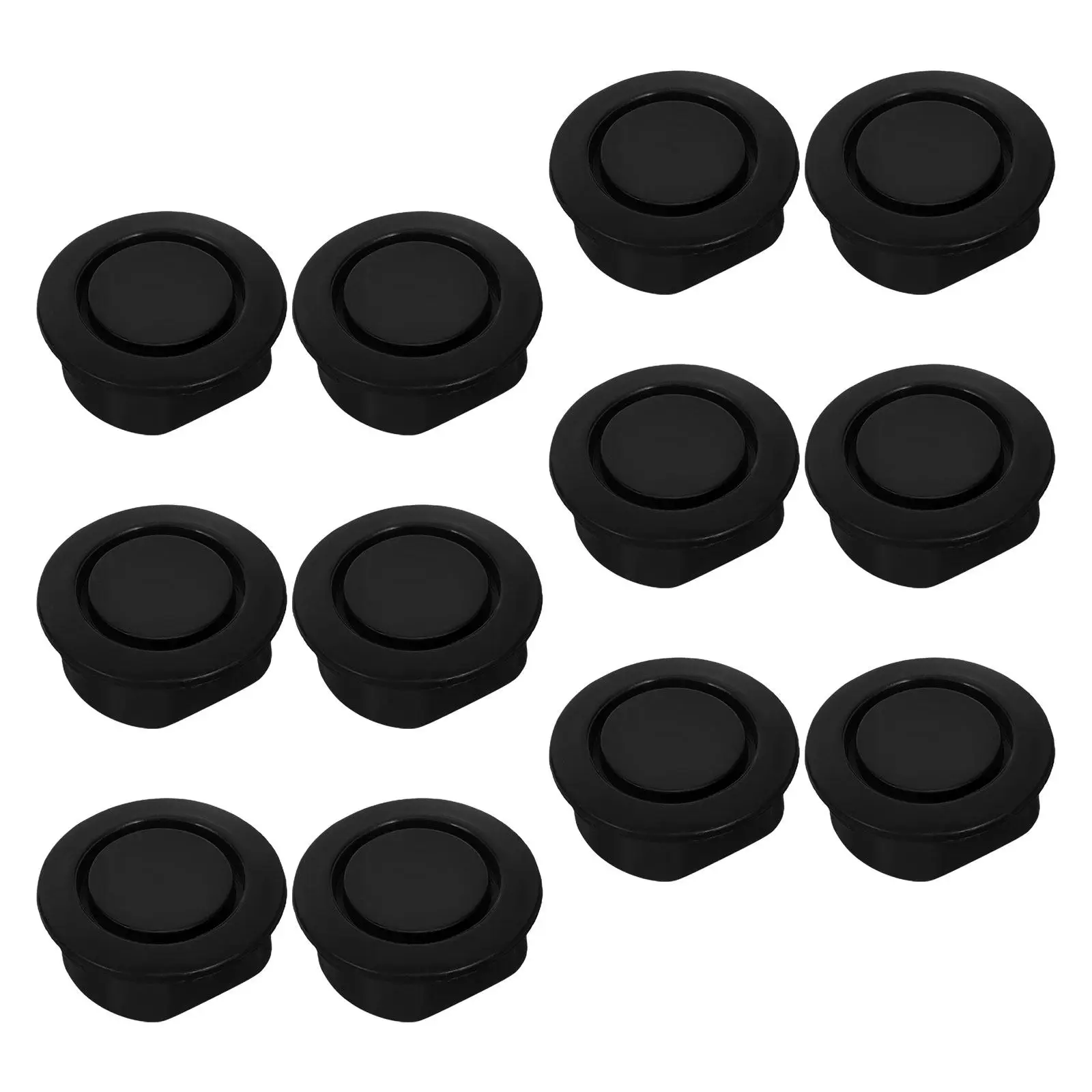 12Pcs Bumper Sensor Hole Covers Plastic Black 25-26Mm Front Rear Parking Sensor Caps Car Bumper Protection Car Rear Dust Cover
