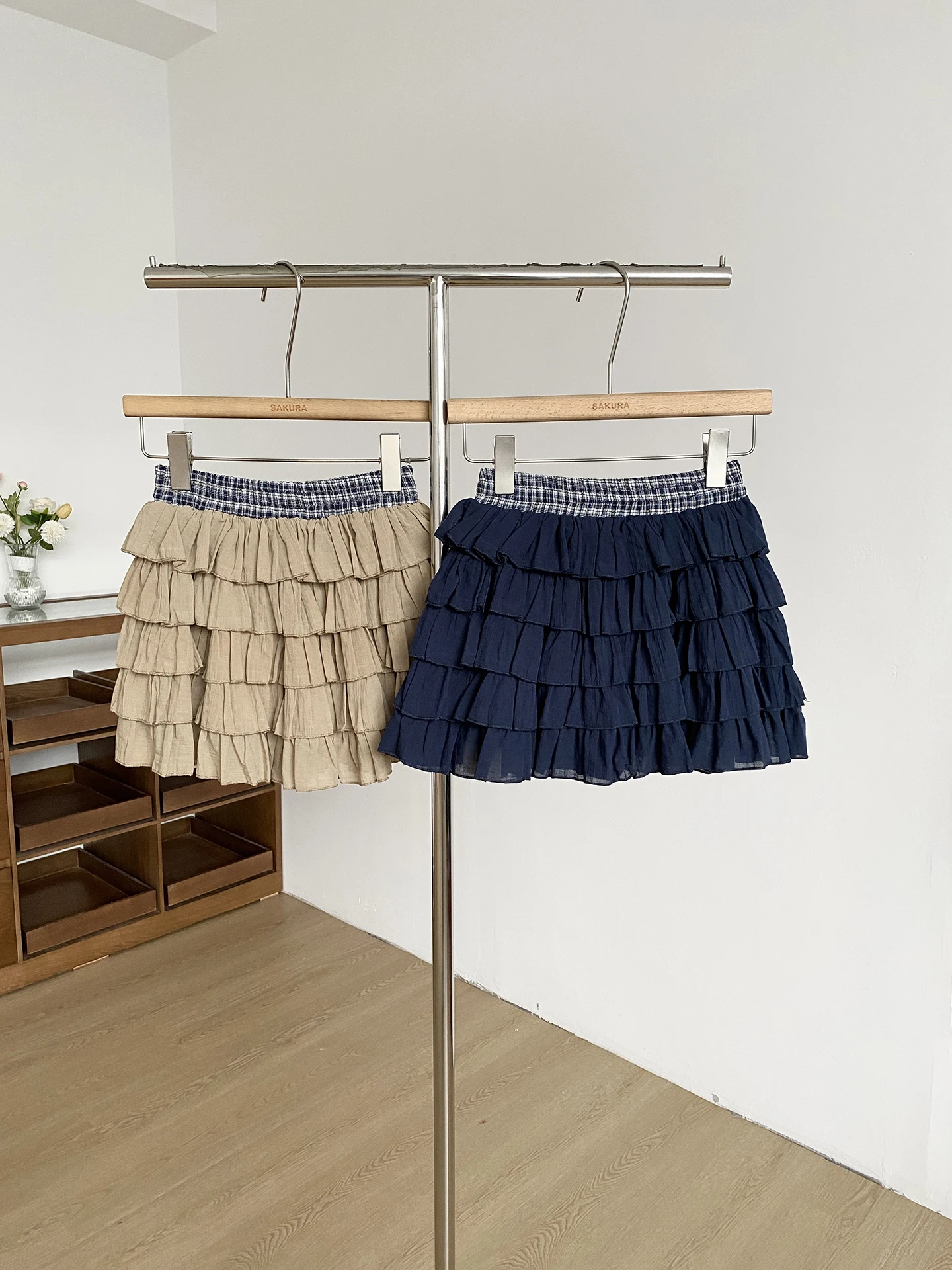 Sweet Ballet Style Short Cake Skirt High Waist Ruffle Layered Youthful Puffy Half-length Skirt for Petite Women Summer