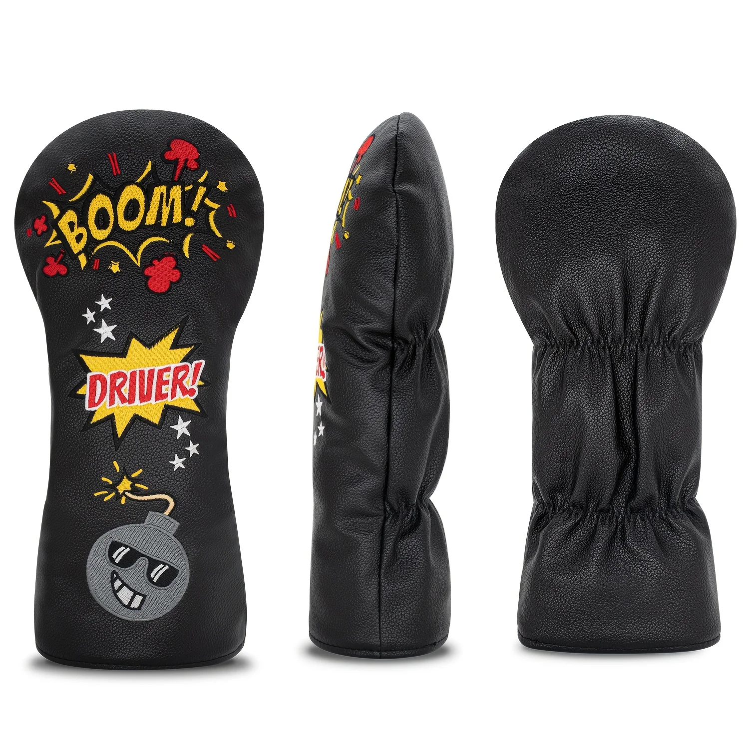 1pc/3pcs Golf Headcover - Golf Club Protective Cover Compatible for Woods- Self-Sealing Elastic Tip, Shockproof & Wear-Resistant image 2