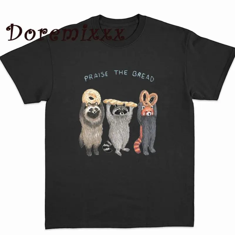 Funny Raccoon Meme Graphic T Shirt  Summer Short Sleeve Tees Hip Hop T-shirt for Women Harajuku Tops Y2k Racoon Streetwear